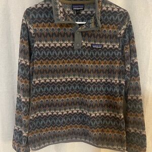 Patagonia Micro D Snap-T Lightweight Fleece Pullover Print Size M